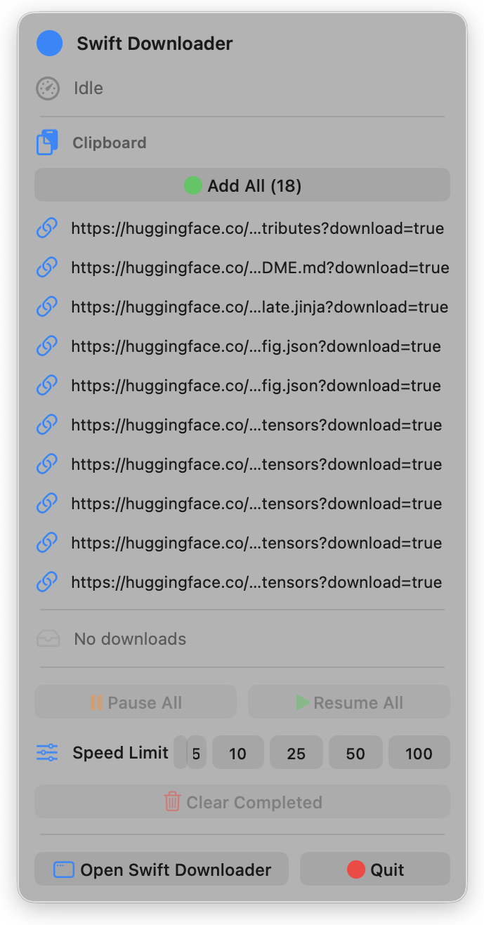 Menu bar